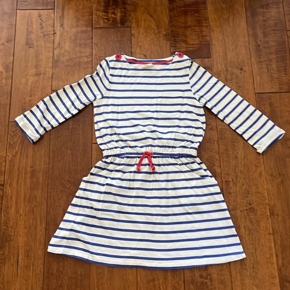 Mini Boden Stripe Long Sleeve Dress Size 7-8 Y - Picture 2 of 11